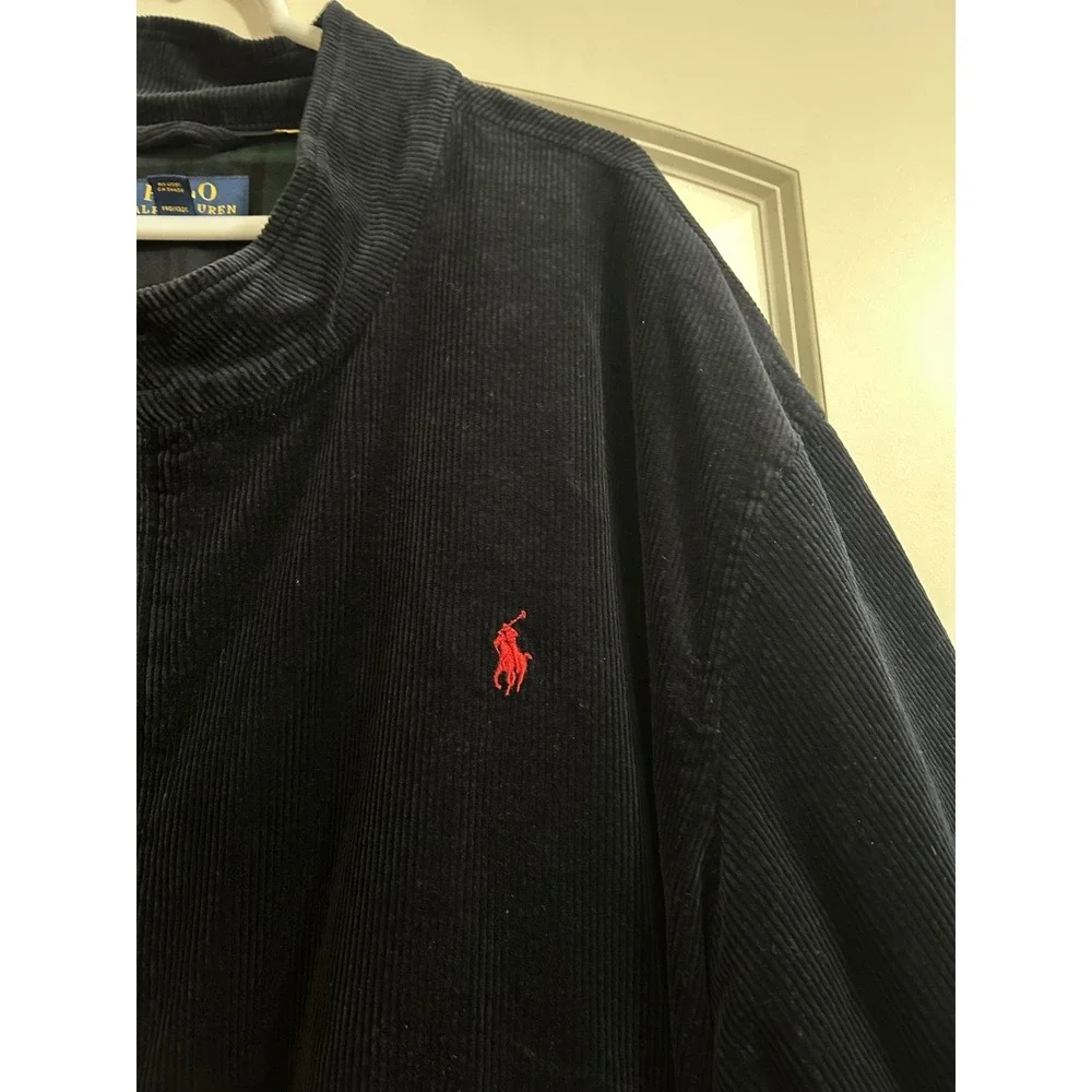 Polo Ralph Lauren Men's navy Corduroy Bomber Jacket 5XB (Big & Tall 5XB / 5TG.‎